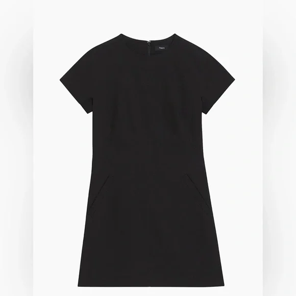 Theory Linen-Blend Dolman-Sleeve Minidress, size 00, NWOT - Picture 5 of 13